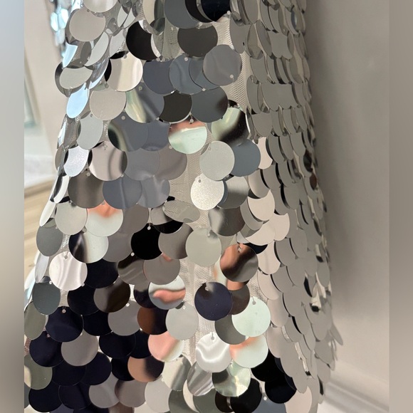 NWT BARDOT JUNIOR Sumaya Mini Sequin Dress (Girl 10) Silver - Picture 11 of 16